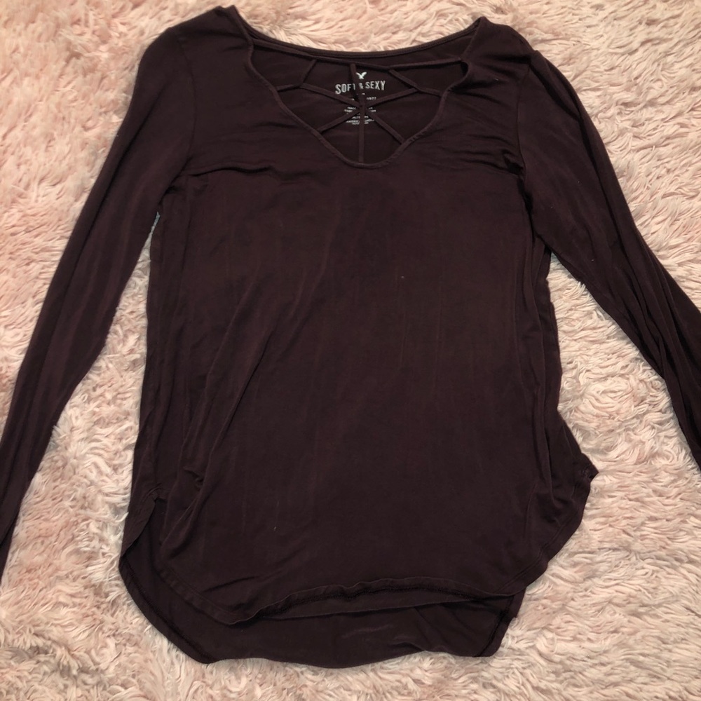 American Eagle Soft & Sexy Long Sleeve Top